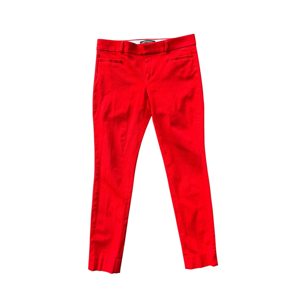 Banana Republic Red Sloan Fit Slim Leg Pants Size 0